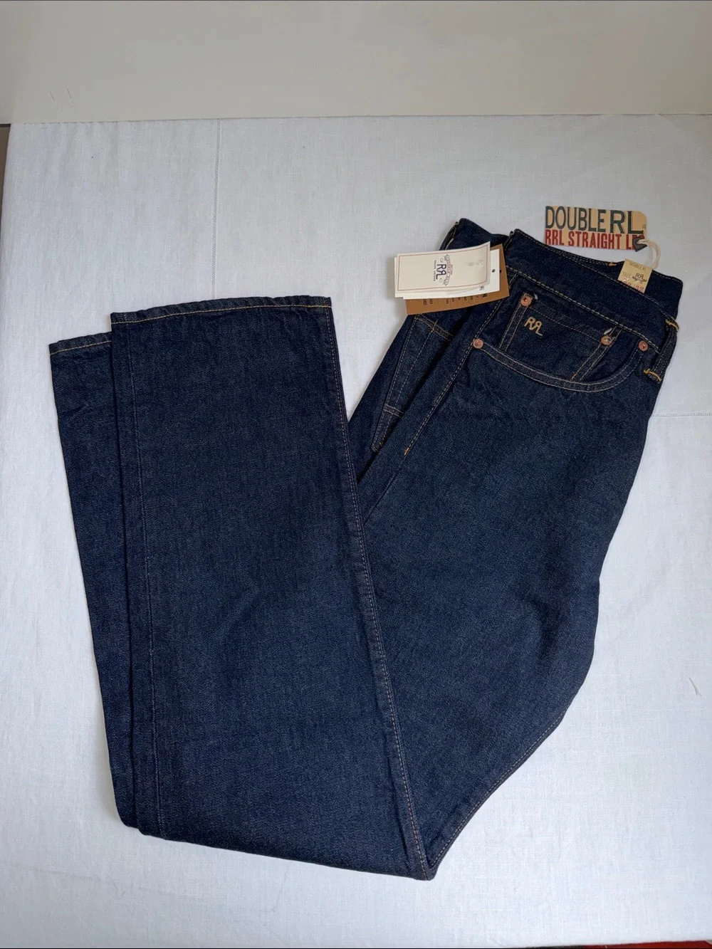 NWT New RRL Ralph Lauren Straight Leg SELVEDGE JEAN - EAST WEST size 32 x 32 - Picture 4 of 10